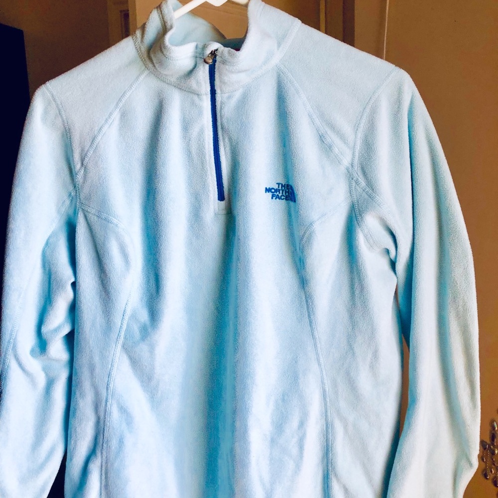 Baby blue North face jacket